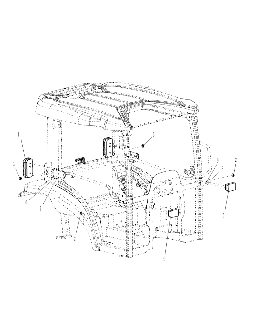 Схема запчастей Case IH FARMALL 45 - (06.10) - FRONT & REAR LAMPS (06) - ELECTRICAL SYSTEMS