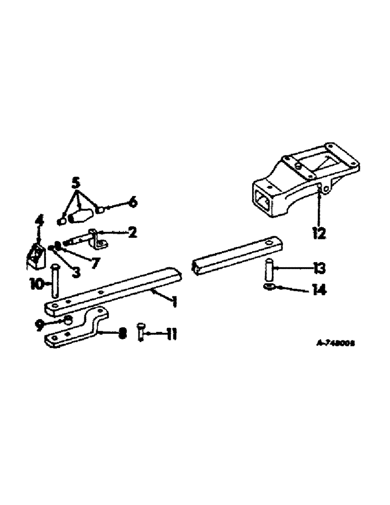 Схема запчастей Case IH HYDRO 100 - (09-03) - FRAME, HEAVY DUTY SWINGING DRAWBAR, PART OF FIXED NON-ADJUSTABLE DRAWBAR ATTACHMENT (12) - FRAME