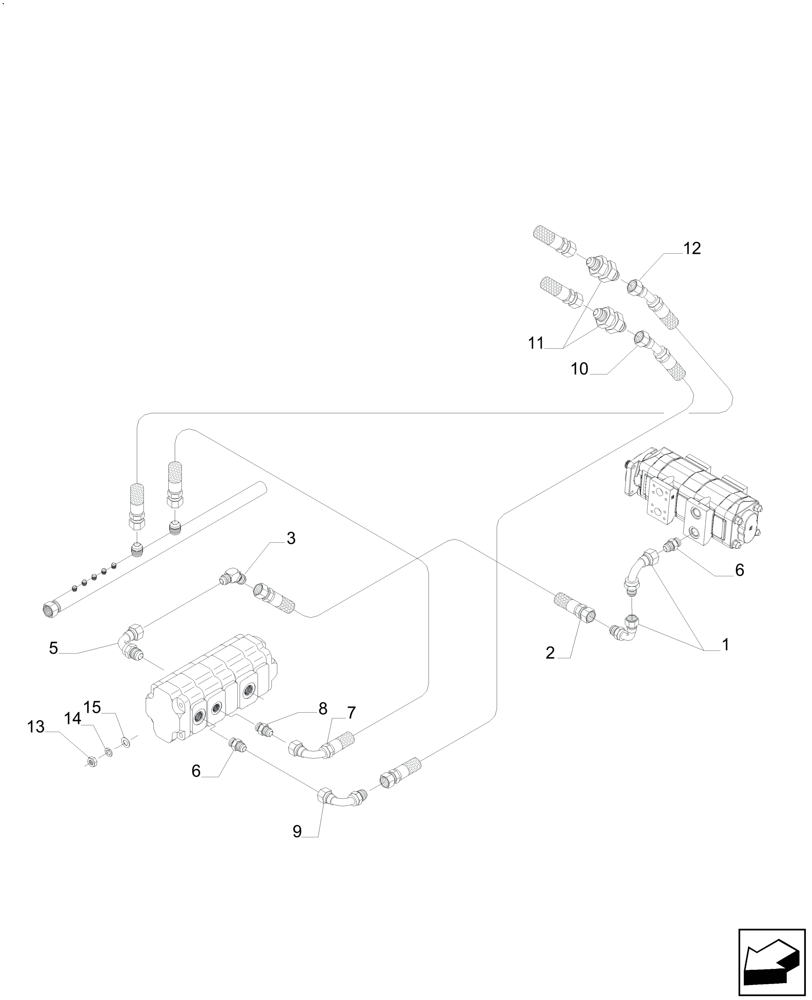 Схема запчастей Case IH A8800 - (35.000.AA[11]) - HYDRAULIC CIRCUIT STANDARD TOPPER (WITHOUT SIDETRIM) (35) - HYDRAULIC SYSTEMS