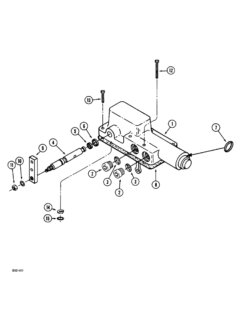 Схема запчастей Case IH 1400 - (6-40) - CONTROL VALVE, HYDROSTATIC PUMP (03) - POWER TRAIN