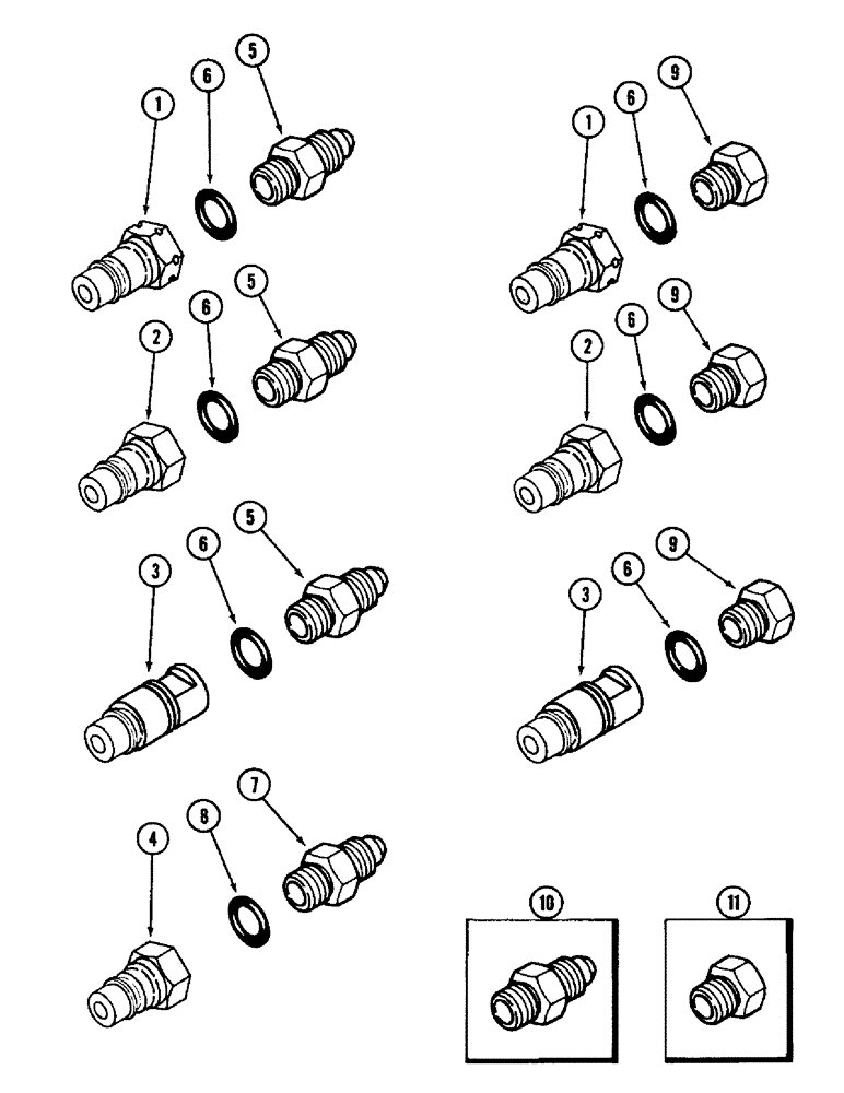 Схема запчастей Case IH 3440 - (24) - HYDRAULIC COUPLINGS AND CONNECTORS 