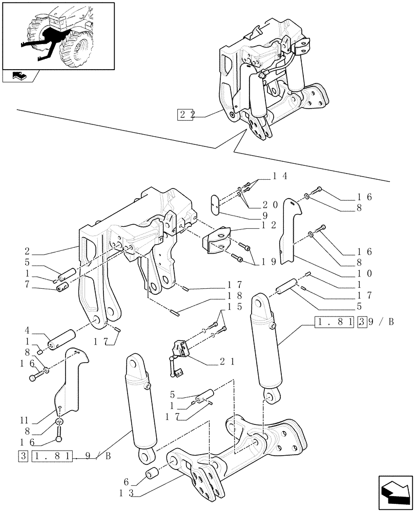 Схема запчастей Case IH PUMA 180 - (1.81.9/ E[01]) - LIFTER - BREAKDOWN (07) - HYDRAULIC SYSTEM