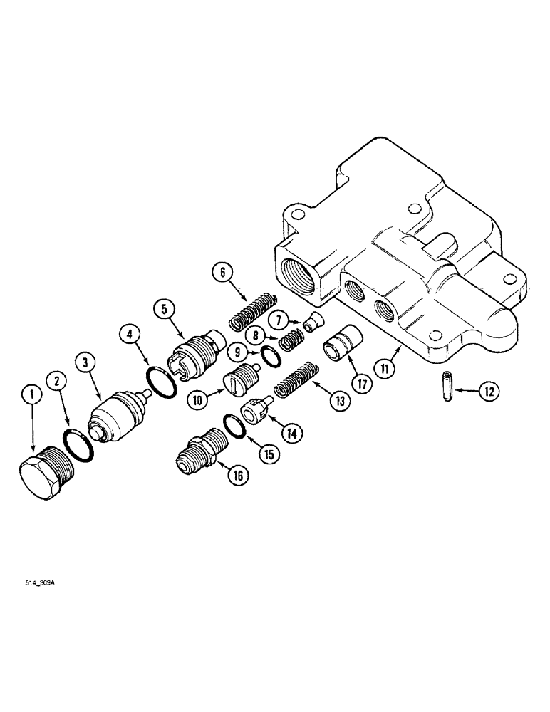 Схема запчастей Case IH 4240 - (8-52) - DRAFT CONTROL, UNLOADING AND FLOW CONTROL VALVE (08) - HYDRAULICS