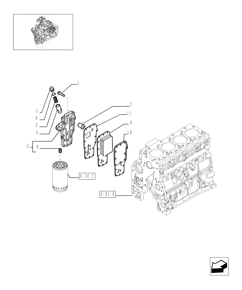 Схема запчастей Case IH F4BE0484C D601 - (0.31.5[01]) - HEAT EXCHANGER - ENGINE 