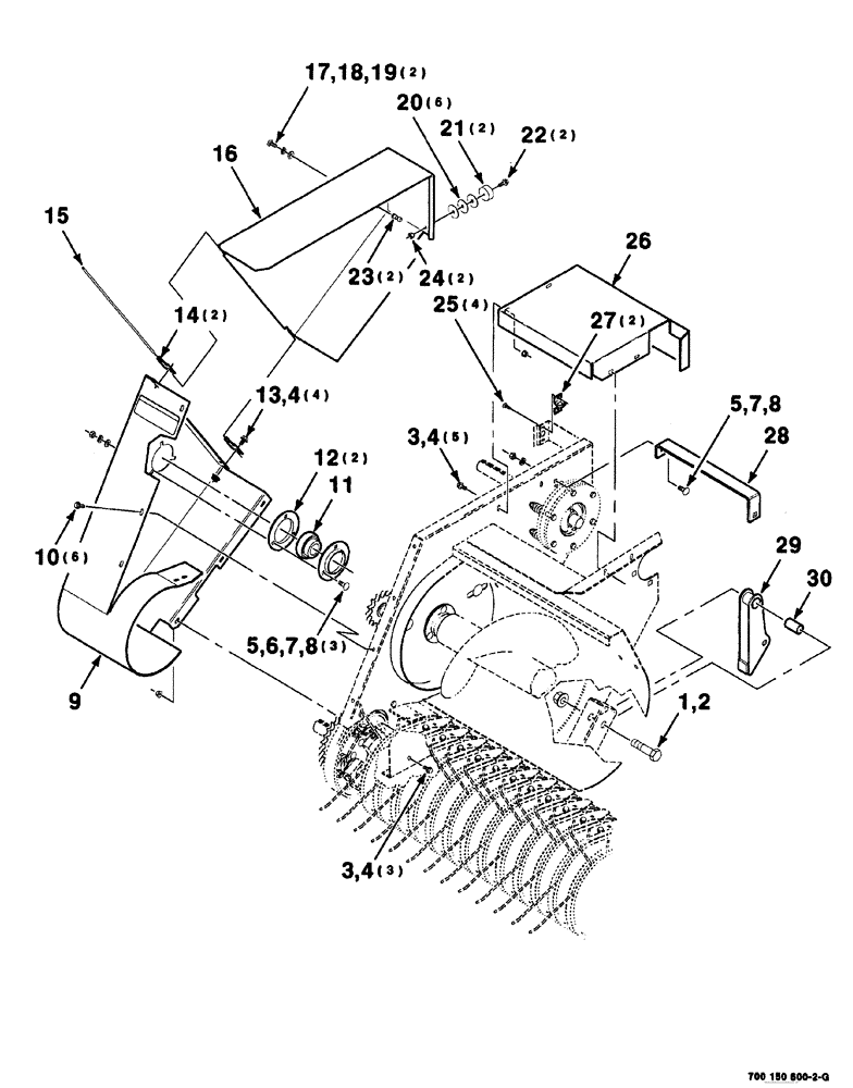 Схема запчастей Case IH 8576 - (07-024) - PICKUP SHIELDS ASSEMBLY-RIGHT (12) - MAIN FRAME