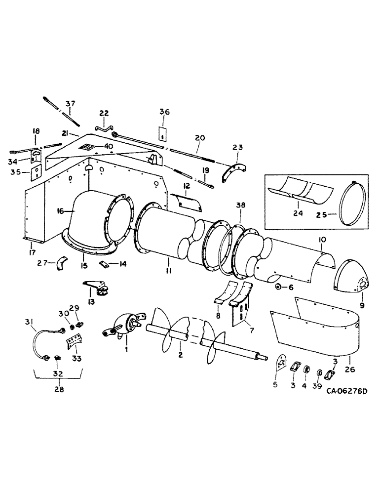 Схема запчастей Case IH 1482 - (26-10) - GRAIN TANK, GRAIN TANK UNLOADER UPPER Grain Tank