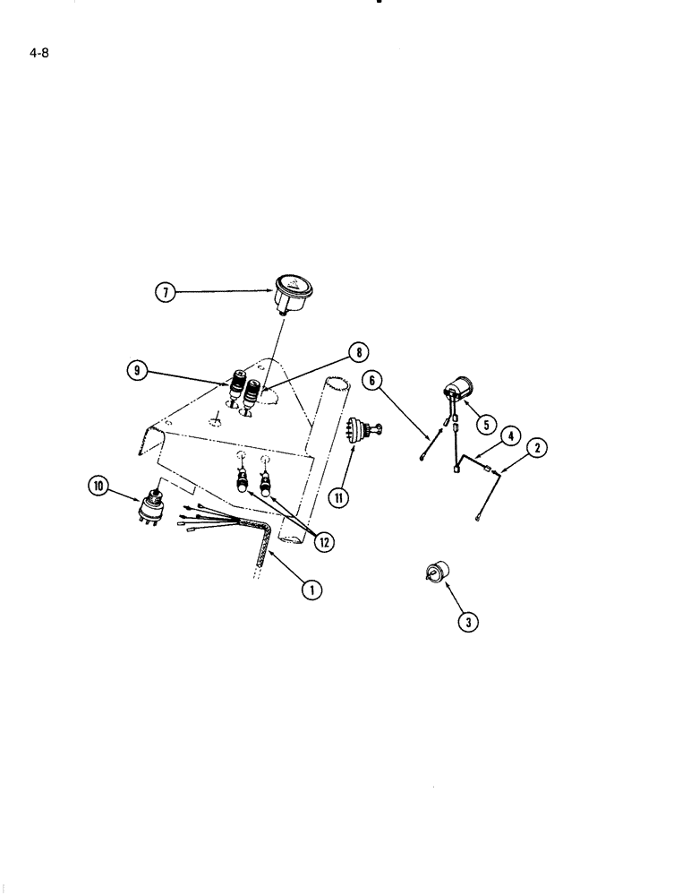 Схема запчастей Case IH 4000 - (4-08) - INSTRUMENT PANEL WIRING, 4000 WINDROWER (04) - ELECTRICAL SYSTEMS