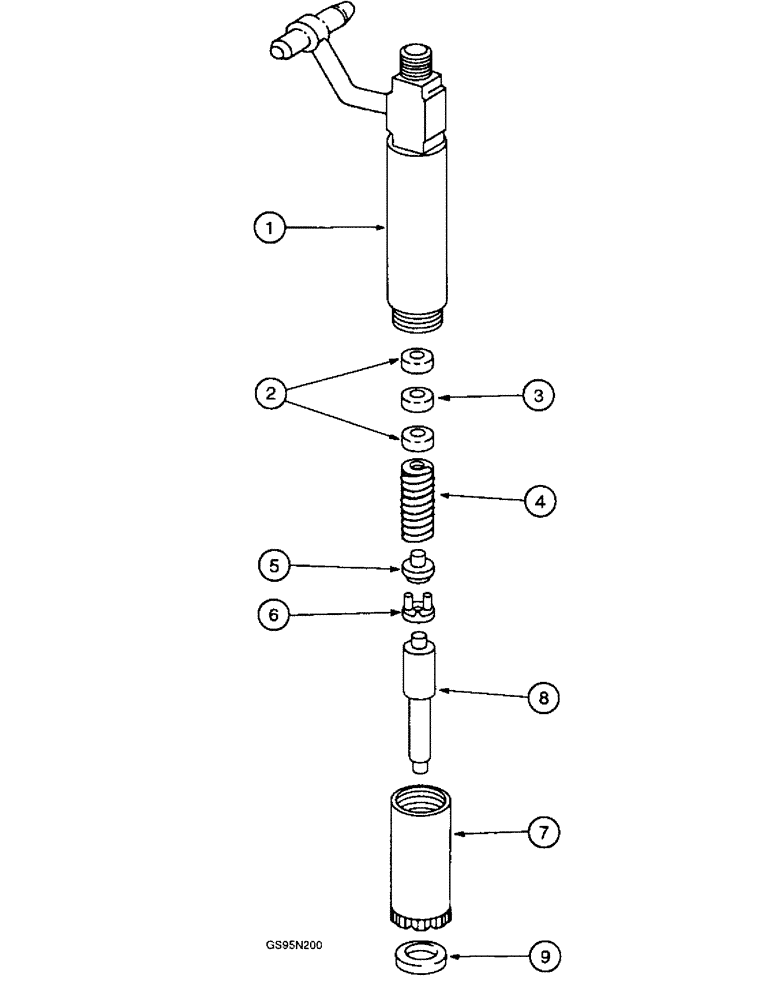 Схема запчастей Case IH D-436 - (9D-074) - INJECTION NOZZLE 