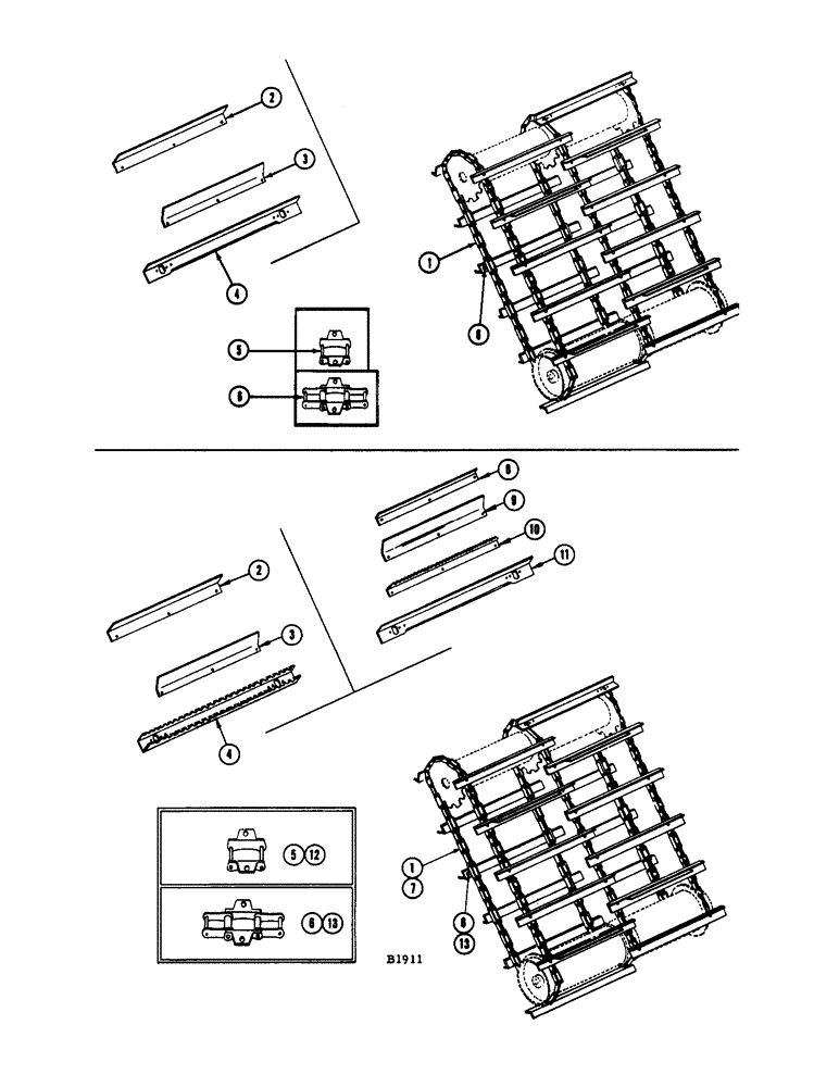 Схема запчастей Case IH 1060 - (087A) - FEED RAKE (60) - PRODUCT FEEDING