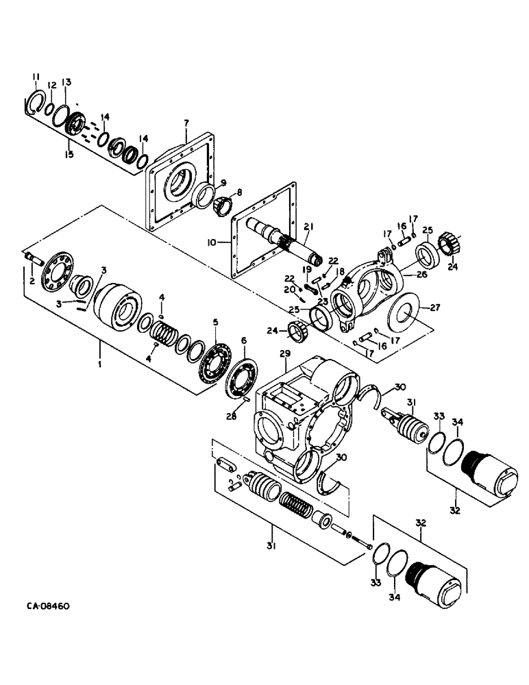 Схема запчастей Case IH 1470 - (10-34) - HYDRAULICS, HYDRAULIC PUMP, CYLINDER BLOCK, EATON (07) - HYDRAULICS