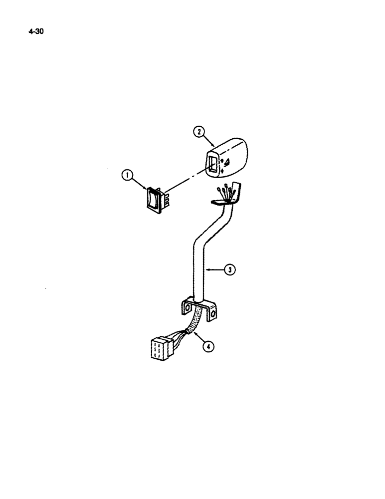 Схема запчастей Case IH 1822 - (4-30) - PROPULSION CONTROL HANDLE (06) - ELECTRICAL SYSTEMS