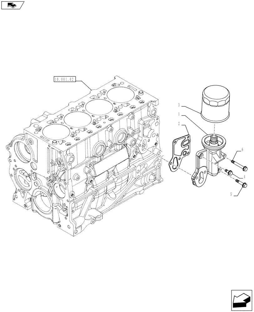 Схема запчастей Case IH FARMALL 65C - (10.304.04) - ENGINE OIL FILTER (10) - ENGINE