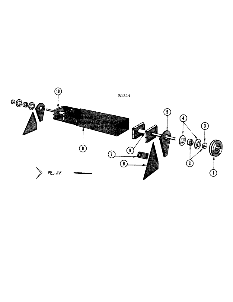 Схема запчастей Case IH 1010 - (038) - FEEDER ROLL ATTACHMENT (58) - ATTACHMENTS/HEADERS