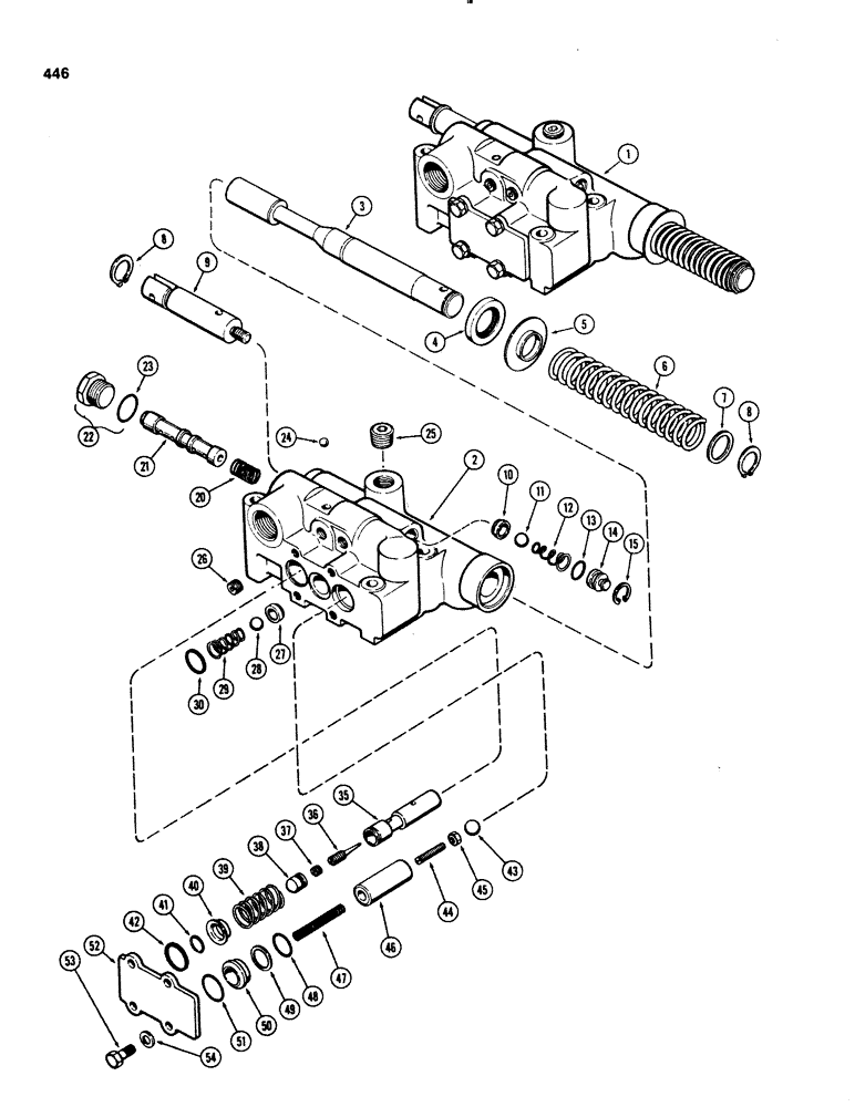 Схема запчастей Case IH 1070 - (0446) - A59600 VALVE (08) - HYDRAULICS