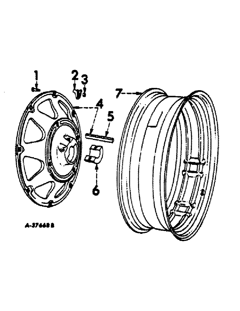 Схема запчастей Case IH 560 - (200) - WHEELS, REAR WHEELS, PNEUMATIC TIRES, FOR FARMALL 560 SERIES TRACTORS (11) - WHEELS