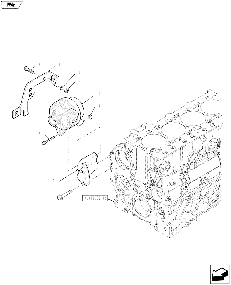 Схема запчастей Case IH FARMALL 75A - (55.301.01[02]) - ALTERNATOR (55) - ELECTRICAL SYSTEMS