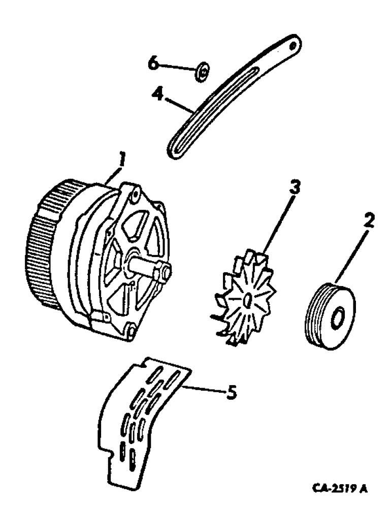 Схема запчастей Case IH 3688 - (08-23) - ELECTRICAL, ALTERNATOR-GENERATOR MOUNTING (06) - ELECTRICAL