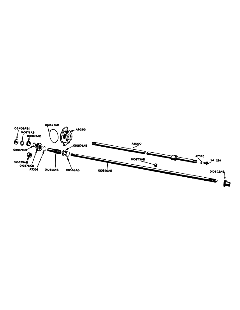 Схема запчастей Case IH 700 - (183) - PTO AND HYDRAULIC DRIVE UPPER MAIN SHAFT (06) - POWER TRAIN