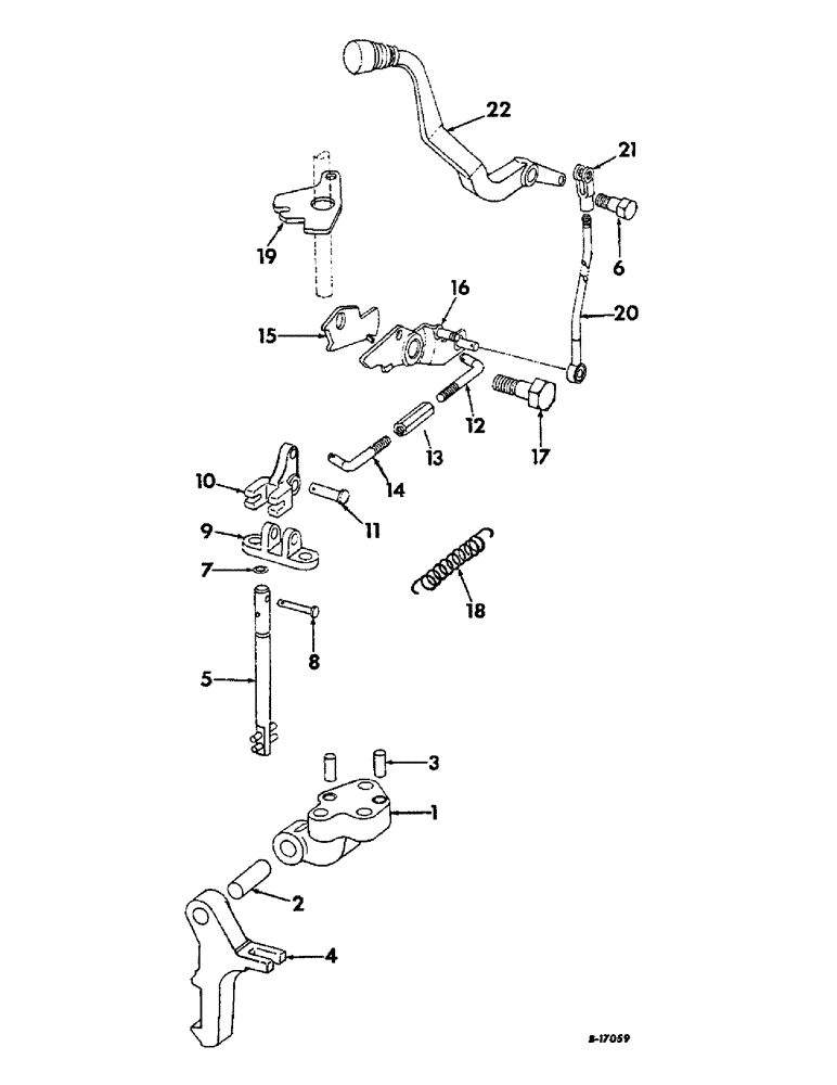 Схема запчастей Case IH 21026 - (07-29) - DRIVE TRAIN, PARKING LOCK, HAND OPERATED, RANGE TRANSMISSION (04) - Drive Train