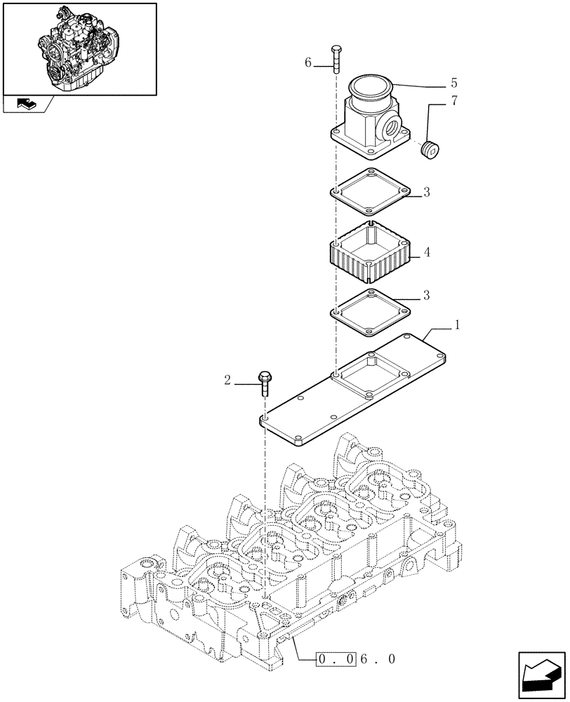 Схема запчастей Case IH F4GE9484A J600 - (0.07.1) - INTAKE MANIFOLD (2854335-2853267-2856262) 