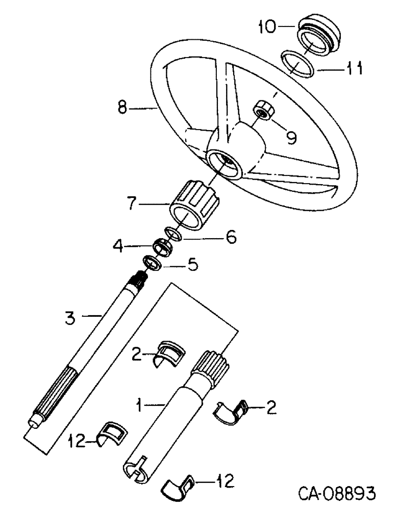 Схема запчастей Case IH 7488 - (05-01) - STEERING, STEERING COLUMN AND WHEEL (04) - STEERING