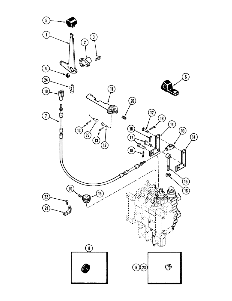 Схема запчастей Case IH 2594 - (8-052) - REMOTE HYDRAULICS ADD-ON ATTACHMENT, 3RD CIRCUIT WITH LOAD CHECK (08) - HYDRAULICS