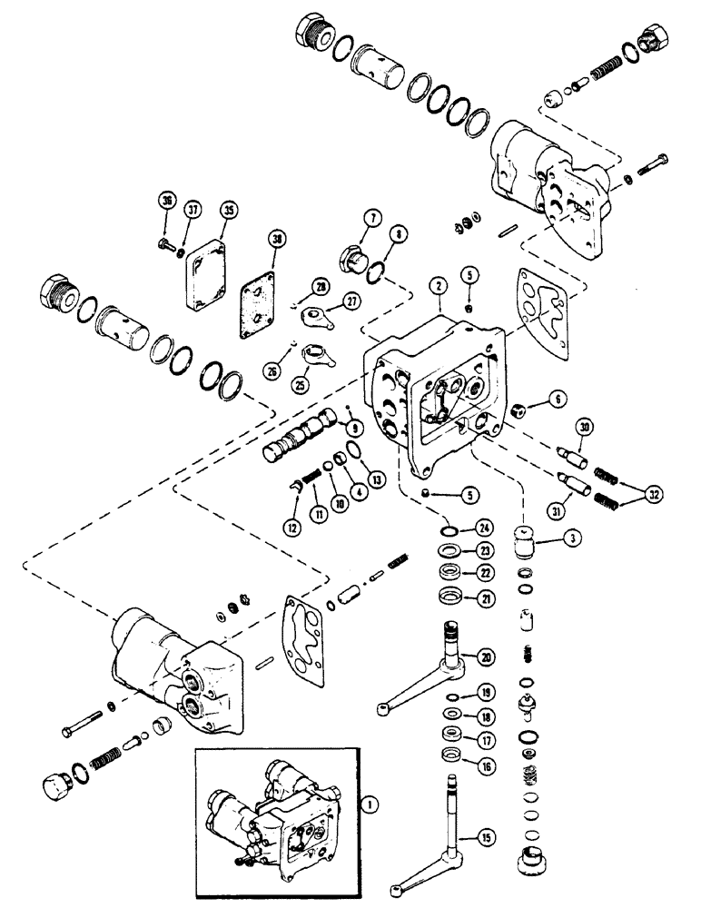 Схема запчастей Case IH 2670 - (342) - A147432 REMOTE HYDRAULIC VALVE, WITH RELIEF VALVE, FIRST USED TRACTOR SERIAL NUMBER 8826987 (08) - HYDRAULICS