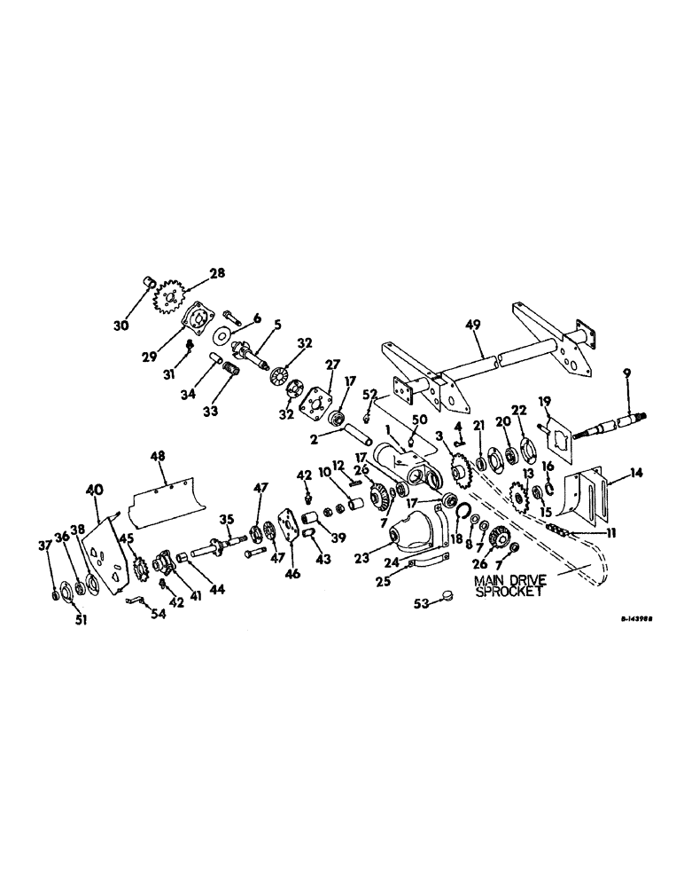 Схема запчастей Case IH 328WN - (E-09) - MAIN DRIVE (58) - ATTACHMENTS/HEADERS