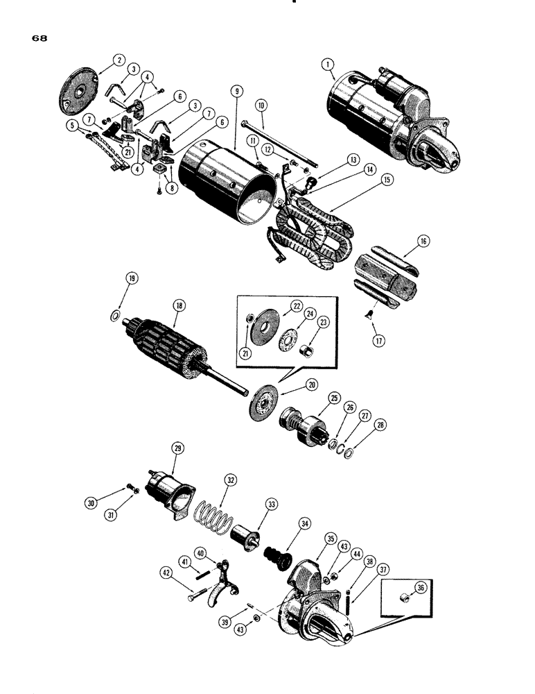 Схема запчастей Case IH 930-SERIES - (068) - A57092 STARTER, (377) SPARK IGNITION ENGINE, FIRST USED TRACTOR SERIAL NUMBER 8314293 (04) - ELECTRICAL SYSTEMS