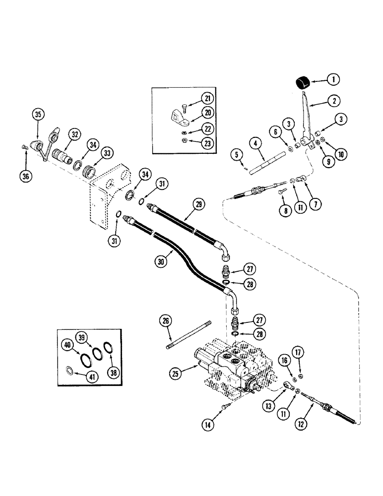 Схема запчастей Case IH 4690 - (8-284) - REMOTE HYDRAULIC ATTACHMENT, THIRD CIRCUIT, PRIOR TO P.I.N. 8860450 (08) - HYDRAULICS