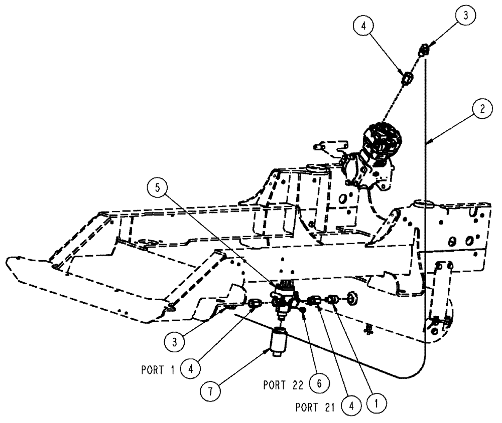 Схема запчастей Case IH SPX3320 - (11-012) - AIR TANK SUPPLY LINE GROUP Options