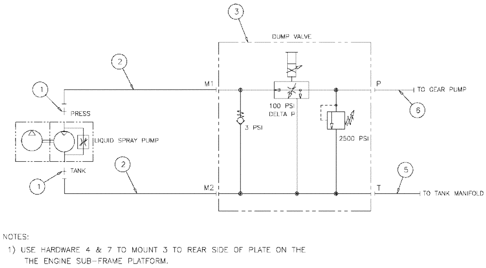 Схема запчастей Case IH SPX3310 - (06-034) - PWM VALVE HYDRAULIC GROUP Hydraulic Plumbing