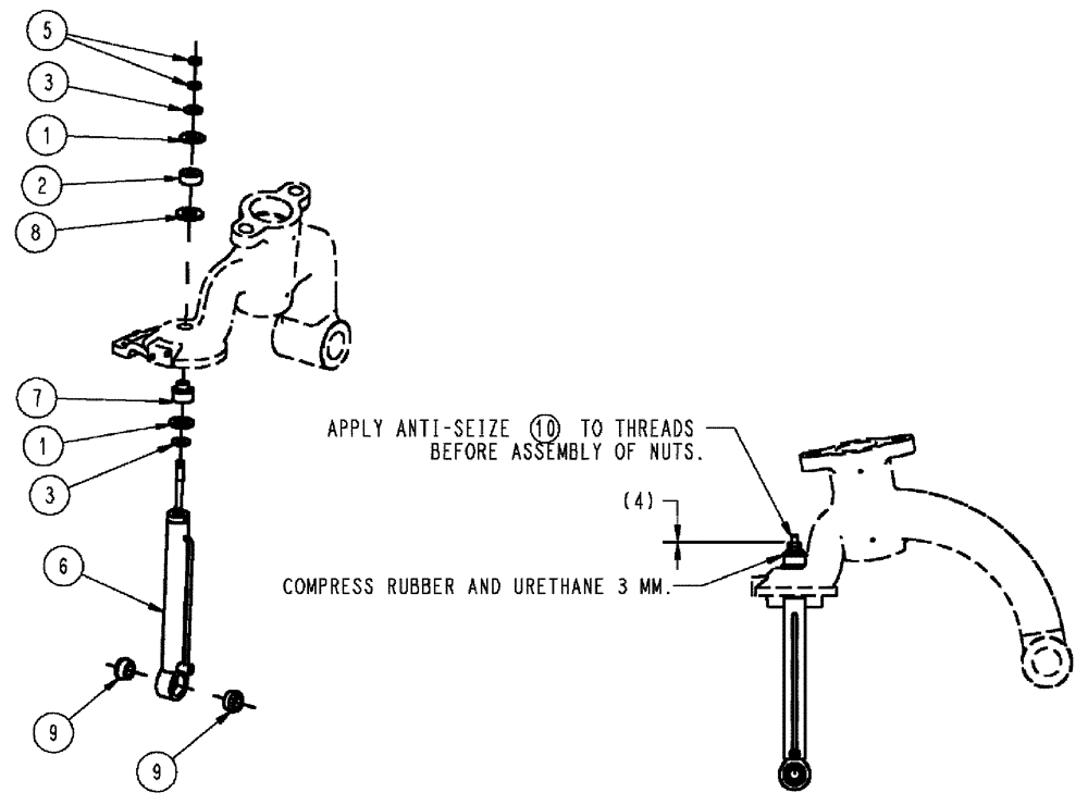 Схема запчастей Case IH SPX3310 - (06-015) - SUSPENSION CYLINDER GROUP Hydraulic Plumbing