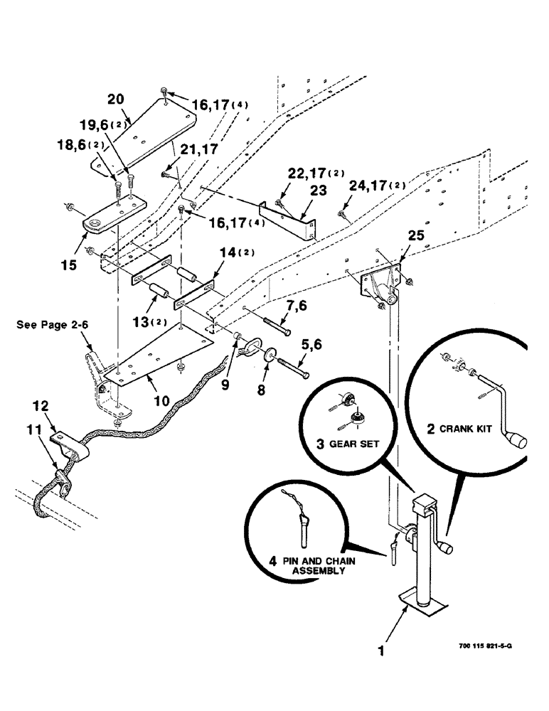 Схема запчастей Case IH 8610 - (2-04) - HITCH, SAFETY CHAIN AND JACK ASSEMBLY, SERIAL NUMBER CFH0096512 AND LATER (37) - HITCHES, DRAWBARS & IMPLEMENT COUPLINGS