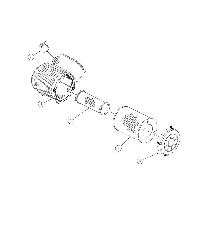 Схема запчастей Case IH STX375 - (02-07) - AIR CLEANER ASSY (02) - ENGINE