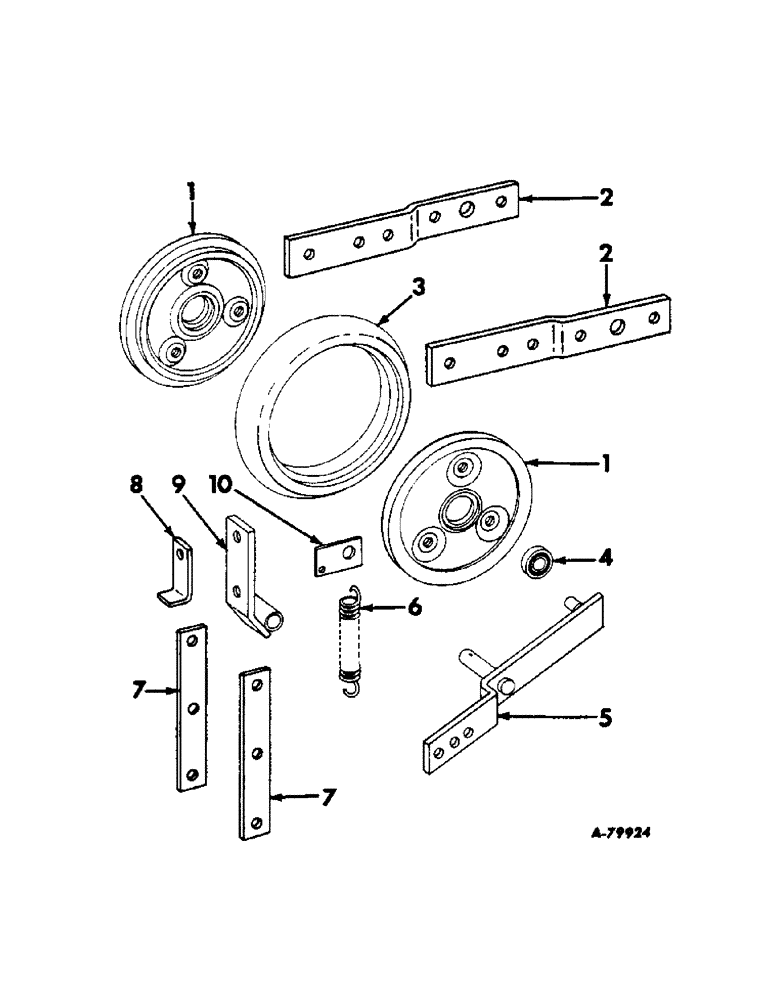 Схема запчастей Case IH 466 - (J-25) - SEED FIRMING WHEEL ATTACHMENT, ONE PER ROW 