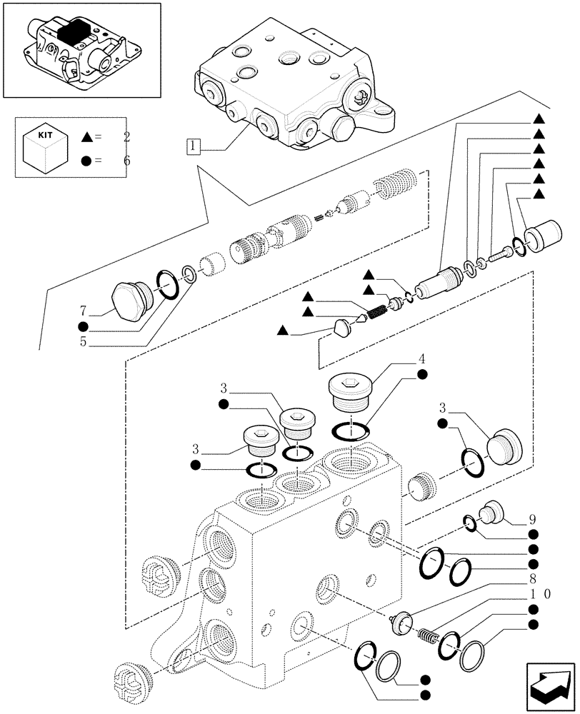 Схема запчастей Case IH MAXXUM 140 - (1.82.7/01D) - INCOMING SIDE PANEL & RELATED PARTS (07) - HYDRAULIC SYSTEM