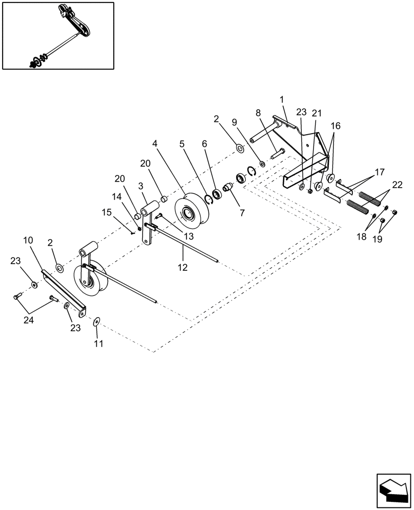 Схема запчастей Case IH 9010 - (88.210.02) - TENSIONER - STRAW CHOPPER - 9010 (88) - ACCESSORIES