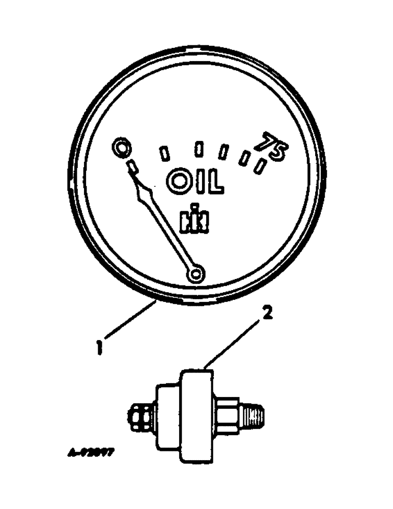 Схема запчастей Case IH 130 - (11-2) - INSTRUMENTS, OIL PRESSURE GAUGE Instruments