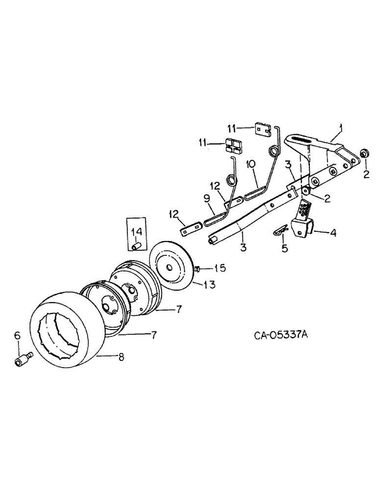 Схема запчастей Case IH 400 - (A-092) - GAUGE WHEEL FOR OPENER, QUANTITIES SHOWN ARE PER ROW 