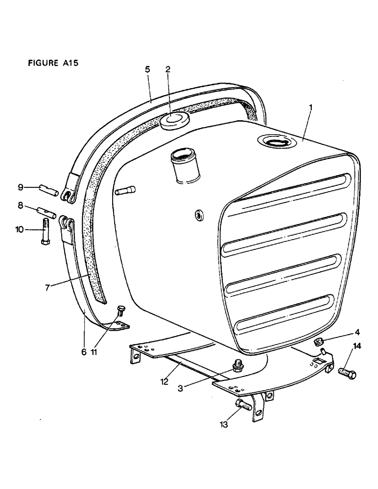 Схема запчастей Case IH 1410 - (A15-1) - ENGINE, FUEL TANK AND FITTINGS, [A] 1410Q, 1412Q, [B] 1410SK,1412SK (01) - ENGINE