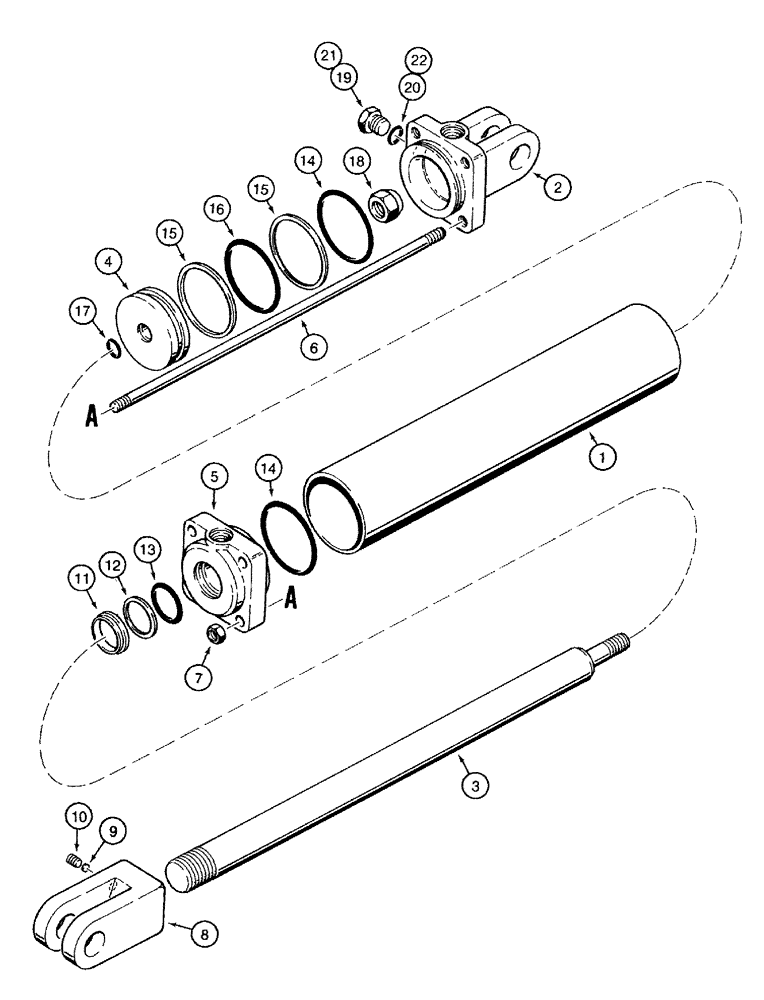 Схема запчастей Case IH 770 - (08-29) - TRANSPORT LIFT CYLINDER - 145433C91, TIE BOLT TYPE, 3-1/2 INCH ID (08) - HYDRAULICS