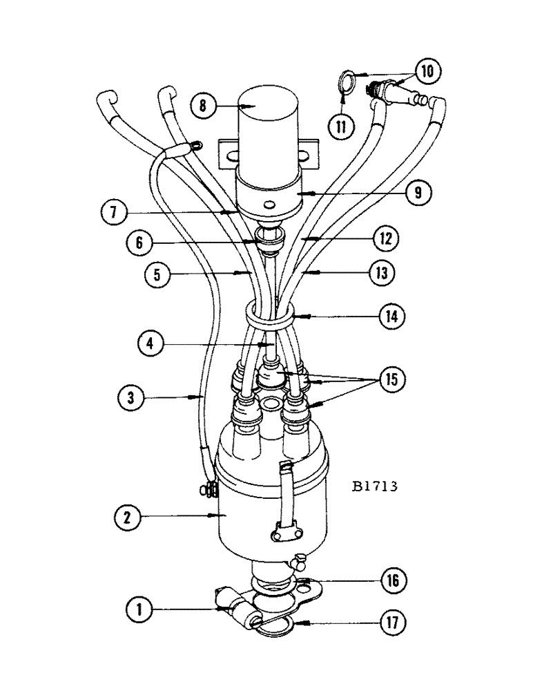 Схема запчастей Case IH 660 - (342) - DISTRIBUTOR IGNITION 