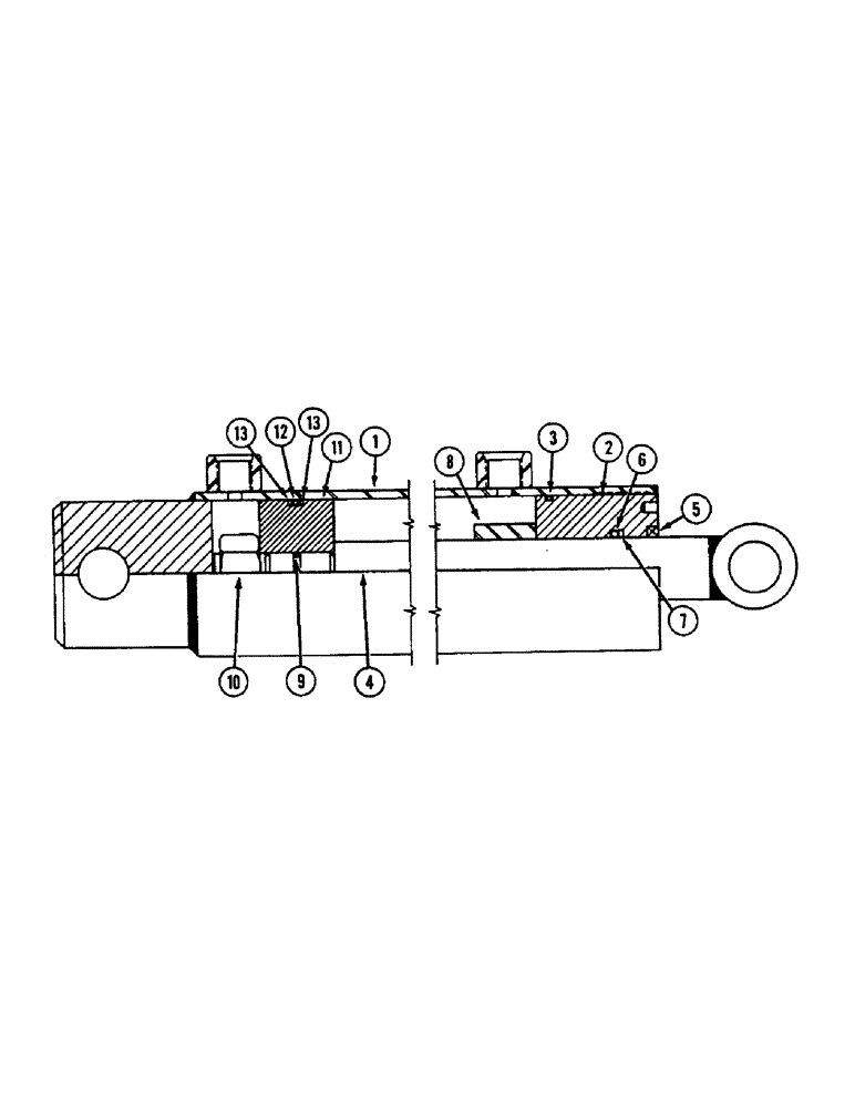 Схема запчастей Case IH 4500 - (8-048) - HYDRAULIC CYLINDER, WITH FRONT AND REAR PORTS, 3 ID X 34 INCH STROKE, PNEU HYDRAULICS (08) - HYDRAULICS