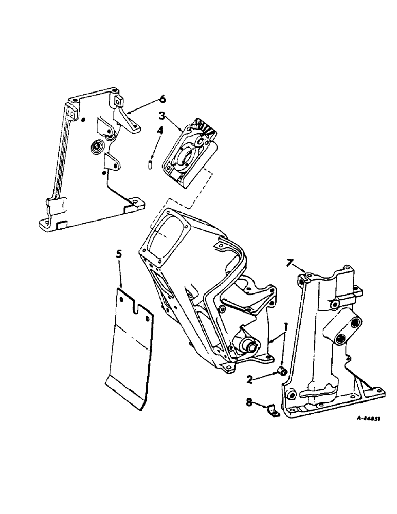 Схема запчастей Case IH 2806 - (J-08) - STEERING MECHANISM, STEERING AND GEAR SELECTOR SUPPORT Steering Mechanism