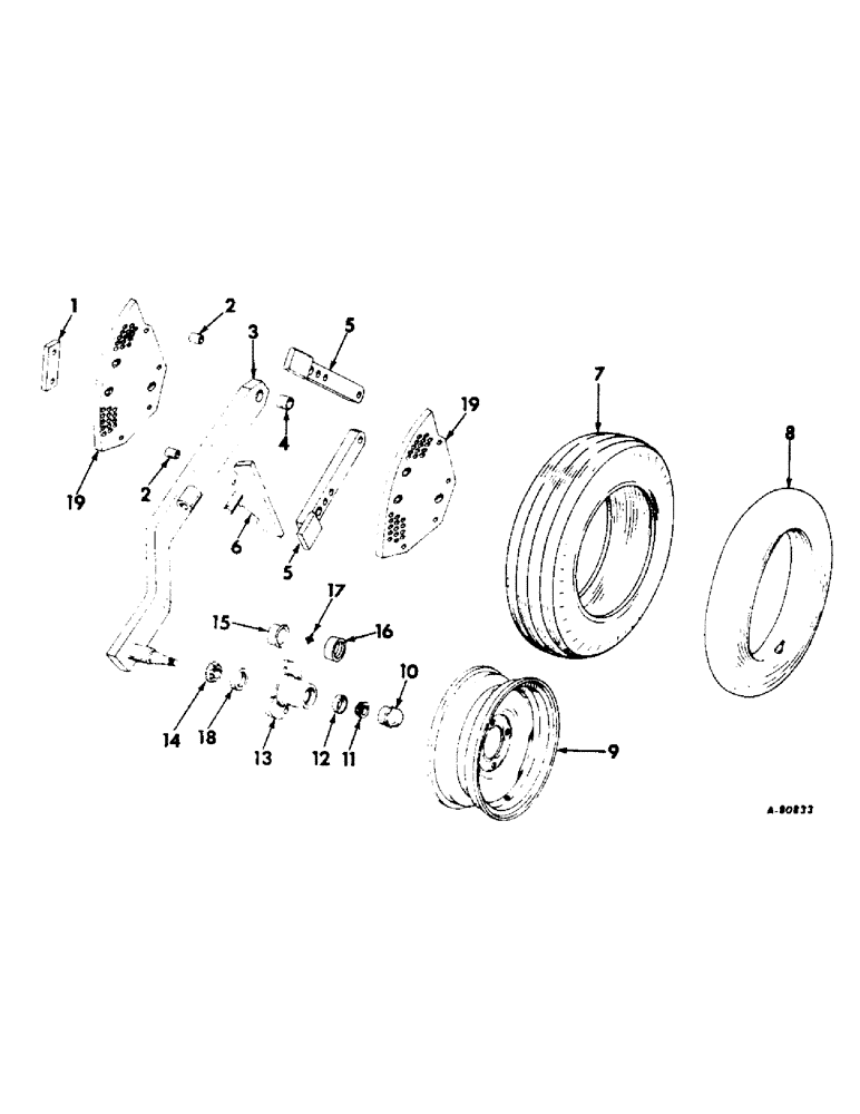 Схема запчастей Case IH 642 - (AE-05) - GAUGE WHEEL 