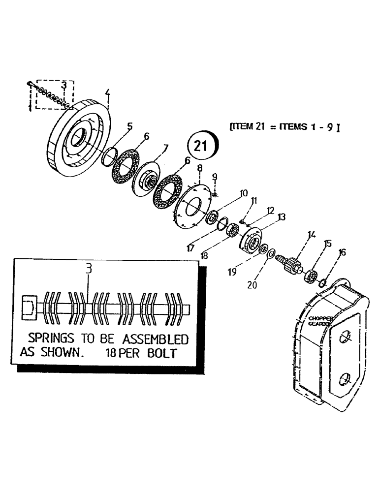 Схема запчастей Case IH 7700 - (A02-77) - 12 INCH ROTARY CHOPPER FLYWHEEL AND GEARBOX Mainframe & Functioning Components