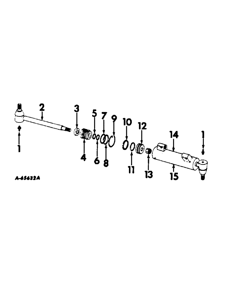 Схема запчастей Case IH 404 - (084) - STEERING MECHANISM, HYDRAULIC POWER STEERING CYLINDER, INTERNATIONAL SERIES Steering Mechanism