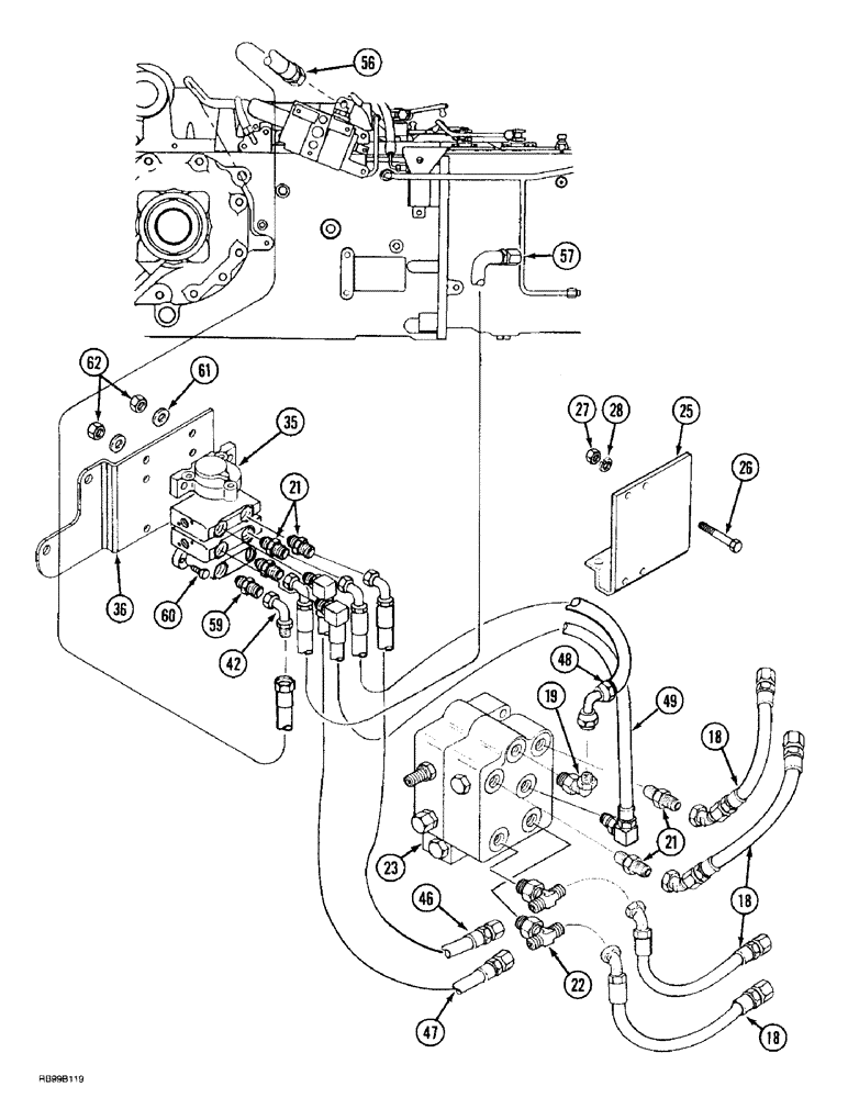 Схема запчастей Case IH L550 - (8-100) - HYDRAULICS - EXTERNAL VALVE (2 FUNCTION CX70 - CX100), W/ SELF LEVELING (08) - HYDRAULICS