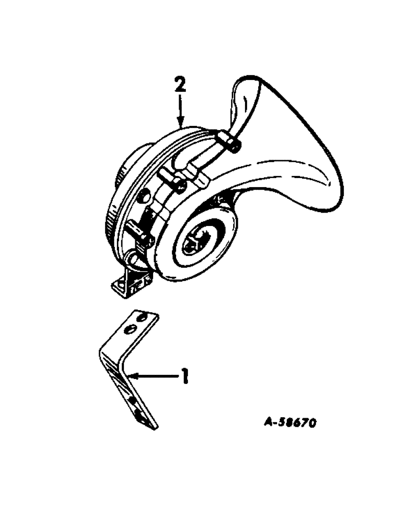 Схема запчастей Case IH 404 - (053) - ELECTRICAL SYSTEM, ELECTRIC HORN (06) - ELECTRICAL SYSTEMS